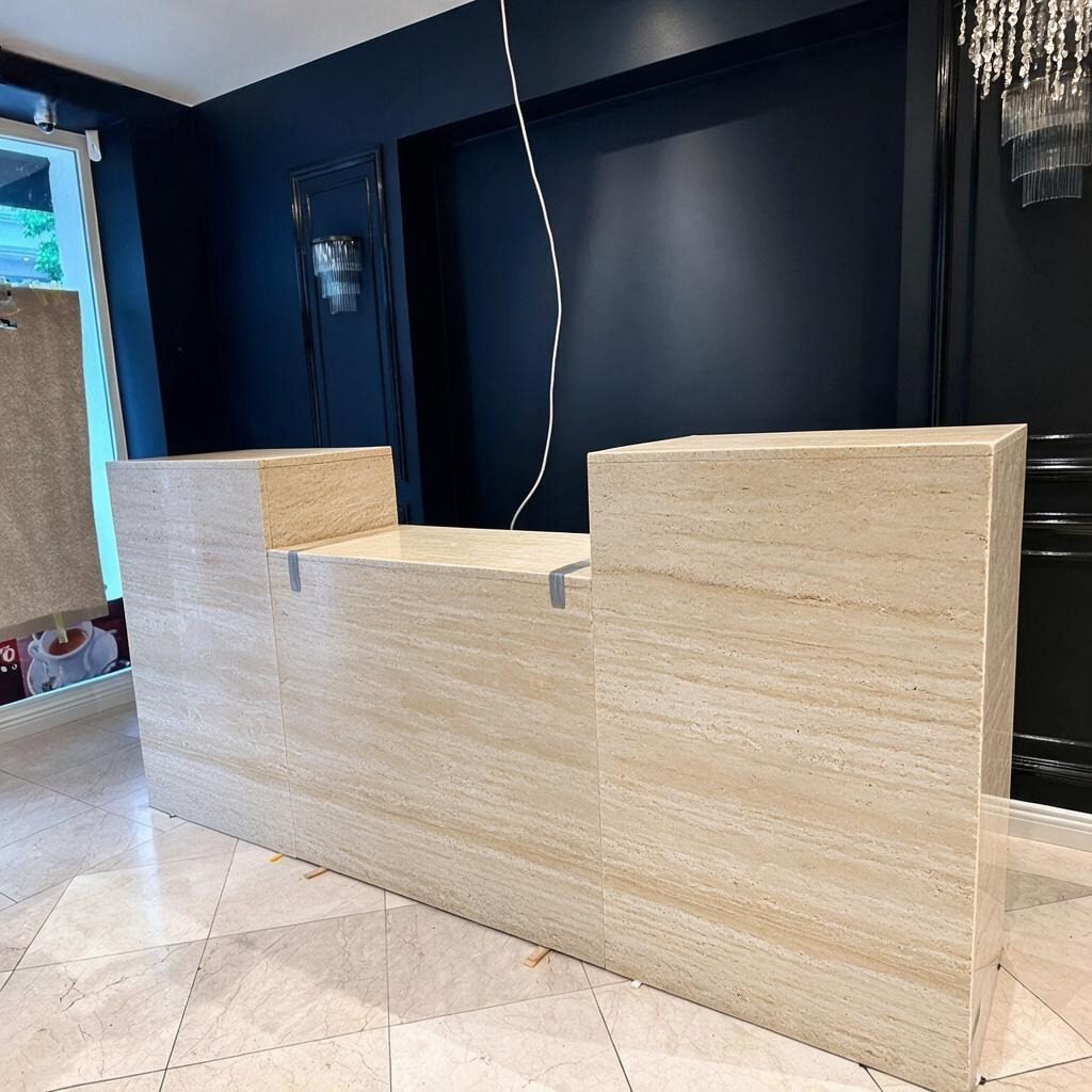 Reception Countertop for Classico-Travertine in Kuala Lumpur